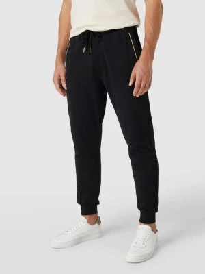 Spodnie dresowe z mieszanki bawełny z odblaskowym logo model ‘Dox’ HUGO