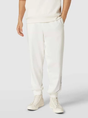 Spodnie dresowe z nadrukami z logo w kontrastowym kolorze Karl Lagerfeld