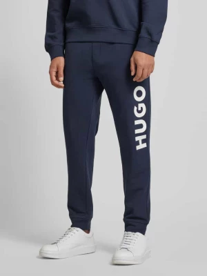 Spodnie dresowe z nadrukiem z logo model ‘Dutschi’ HUGO