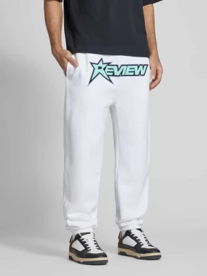 Spodnie dresowe z nadrukiem z logo REVIEW