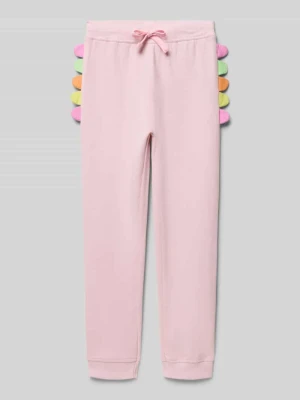 Spodnie dresowe z ozdobną lamówką w kroju regular fit BLUE SEVEN