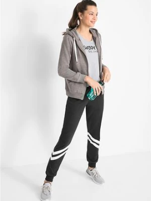 Spodnie dresowe z paskami bonprix