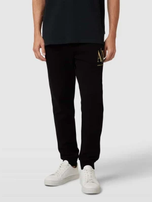 Spodnie dresowe z wyhaftowanym logo Armani Exchange