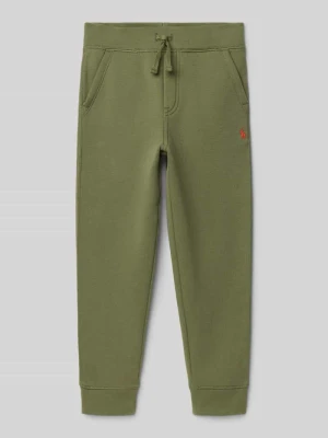 Spodnie dresowe z wyhaftowanym logo i wpuszczanymi kieszeniami Polo Ralph Lauren Kids