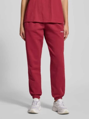 Spodnie dresowe z wysokim stanem i wyhaftowanym logo model ‘VILLA’ Pegador