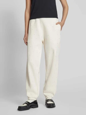 Spodnie dresowe zdobione kamieniami REVIEW