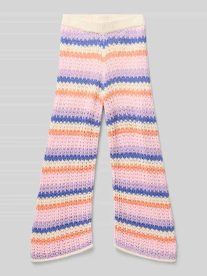 Spodnie dzianinowe o kroju regular fit z mieszanki bawełny s.Oliver RED LABEL