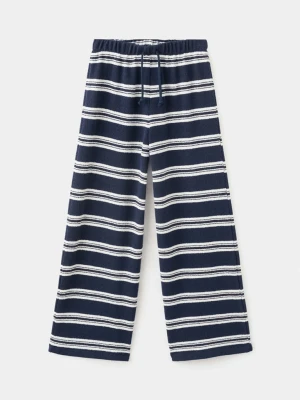 Spodnie dzianinowe w paski granatowy - Dzieci - lata - MANGO KIDS