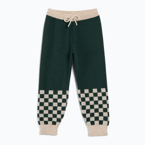 Spodnie dziecięce KID STORY Merino green chessboard