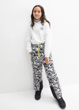 Spodnie dziecięce zimowe/narciarskie, z nadrukiem bonprix