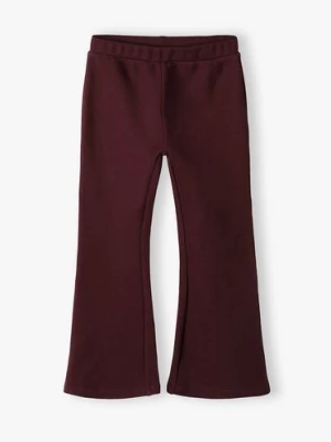 Spodnie dziewczęce flare - bordowe Limited Edition