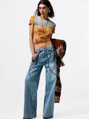 Spodnie dżinsowe z łańcuchami Desigual