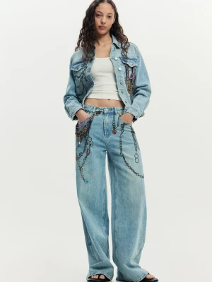 Spodnie dżinsowe z łańcuchami Desigual