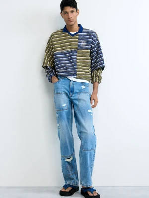 Spodnie dżinsowe z przeszyciami Desigual