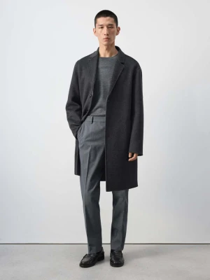 Spodnie flanelowe slim fit jasnoszary - Mężczyzna - MANGO MAN