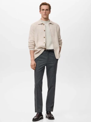 Spodnie flanelowe slim fit średni szary - Mężczyzna - - MANGO MAN