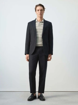 Spodnie garniturowe Amalfi slim fit granatowy - Mężczyzna - - MANGO MAN