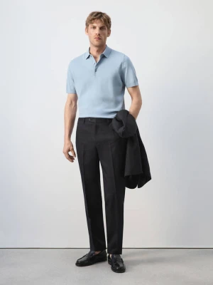 Spodnie garniturowe Amalfi slim fit granatowy - Mężczyzna - - MANGO MAN