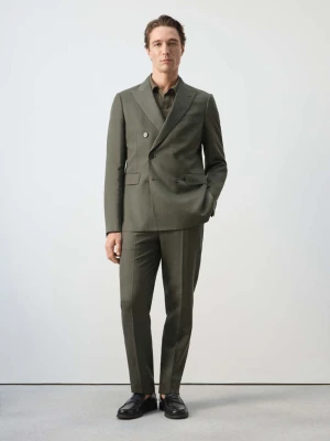 Spodnie garniturowe Amalfi slim fit khaki - Mężczyzna - - MANGO MAN