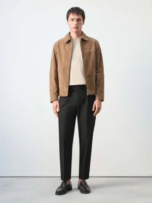 Spodnie garniturowe Boston regular fit czarny - Mężczyzna - - MANGO MAN