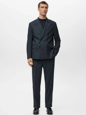 Spodnie garniturowe Boston regular fit granatowy - Mężczyzna - - MANGO MAN