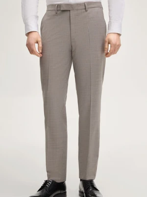 Spodnie garniturowe Brad w kolorze beżowym melanżowym Joop