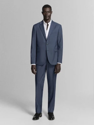 Spodnie garniturowe London regular fit niebieski indygo  - Mężczyzna - - MANGO MAN
