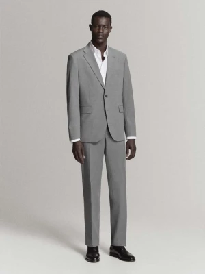 Spodnie garniturowe London regular fit szary - Mężczyzna - - MANGO MAN
