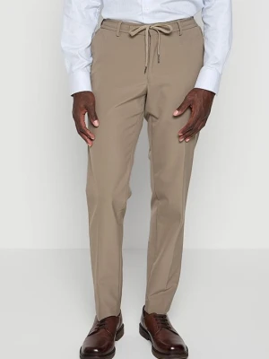 Spodnie garniturowe Michael Kors jasny brąz