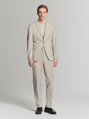 Spodnie garniturowe Milan slim fit beżowy - Mężczyzna - - MANGO MAN