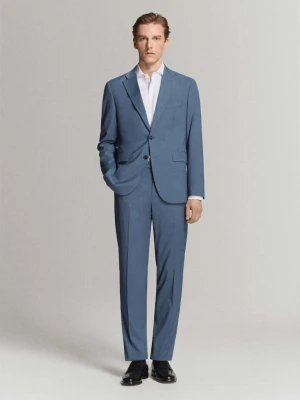 Spodnie garniturowe Milan slim fit niebieski indygo  - Mężczyzna - - MANGO MAN