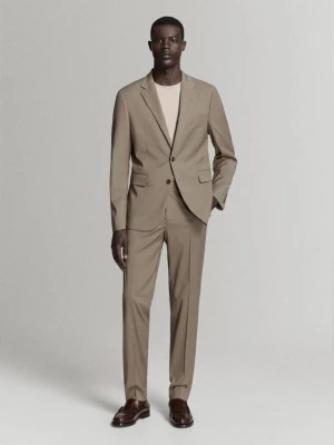 Spodnie garniturowe Milan slim fit średni brązowy - Mężczyzna - - MANGO MAN