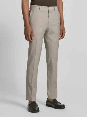 Spodnie garniturowe o kroju extra slim fit z mieszanka wiskozy i żywej wełny model 'HESTEN253X' HUGO