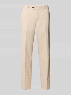 Spodnie garniturowe o kroju regular fit z dodatkiem lnu model 'STYLE.MAINE' Selected Homme