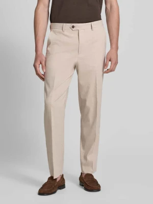Spodnie garniturowe o kroju regular fit z dodatkiem lnu model 'STYLE.MAINE' Selected Homme