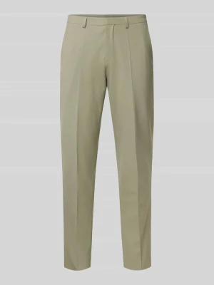 Spodnie garniturowe o kroju regular fit z dodatkiem wełny model 'Hesten' HUGO