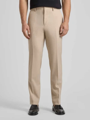 Spodnie garniturowe o kroju regular fit z dodatkiem żywej wełny model 'LEON' Boss