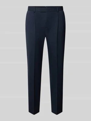 Spodnie garniturowe o kroju regular fit z kantami model 'Rennet' JOOP! Granatowy