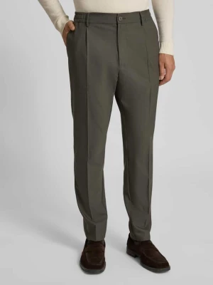 Spodnie garniturowe o kroju regular fit z mieszanki wełny CRUNA