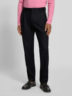 Spodnie garniturowe o kroju regular fit z mieszanki wiskozy model 'HESTEN' HUGO