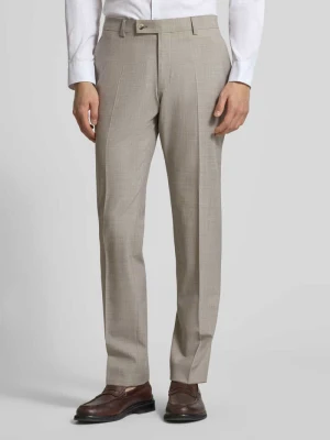 Spodnie garniturowe o kroju regular fit z zaprasowanymi kantami HECHTER PARIS