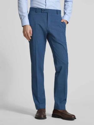 Spodnie garniturowe o kroju regular fit z zaprasowanymi kantami HECHTER PARIS