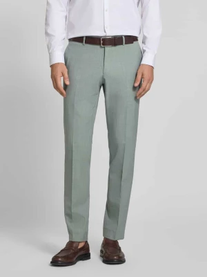 Spodnie garniturowe o kroju regular fit z zaprasowanymi kantami HECHTER PARIS