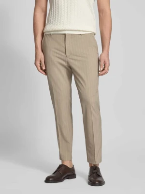 Spodnie garniturowe o kroju slim fit w prążki Model 'SLIM-LIAM' Selected Homme