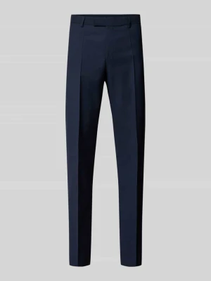 Spodnie garniturowe o kroju slim fit z czystej żywej wełny model 'H-Genius-263' Boss Granatowy