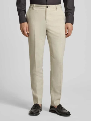 Spodnie garniturowe o kroju slim fit z dodatkiem wełny model 'SLIM-OASIS' Selected Homme