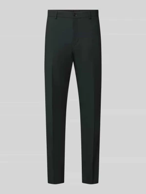 Spodnie garniturowe o kroju slim fit z dodatkiem wiskozy model 'Pure' s.Oliver Ciemnozielony