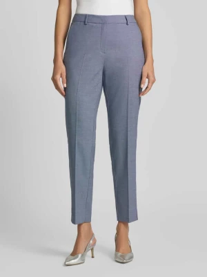 Spodnie garniturowe o kroju slim fit z kantami comma Niebieski