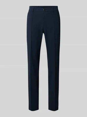 Spodnie garniturowe o kroju slim fit z tkaniny performance-stretch model 'P-Genius-CW-WG-263F' Boss Granatowy