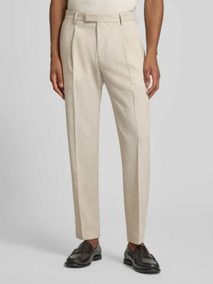 Spodnie garniturowe o kroju straight fit z domieszką wiskozy model 'SALTO' CINQUE